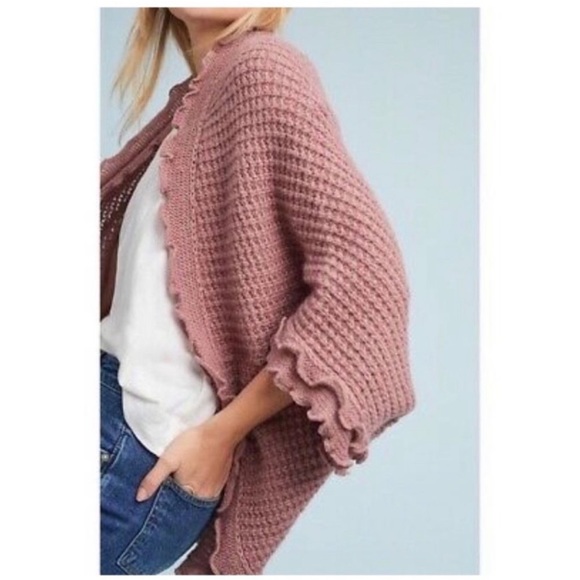 Anthropologie Sweaters - Anthropologie Moth Rocia Ruffled Cocoon Cardigan